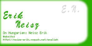 erik neisz business card